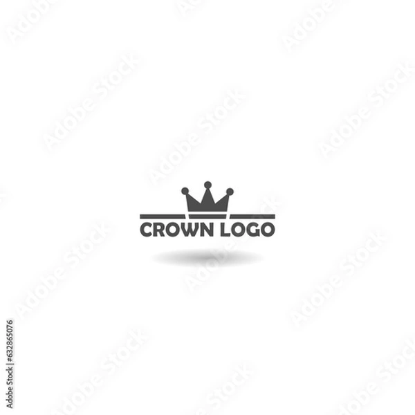 Fototapeta Crown logo template with shadow