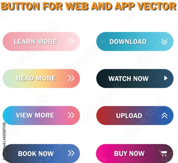 Fototapeta buttons set