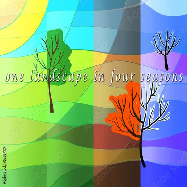 Obraz landscape in four sesons