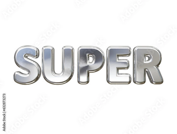 Obraz Super text effect vector transparent element