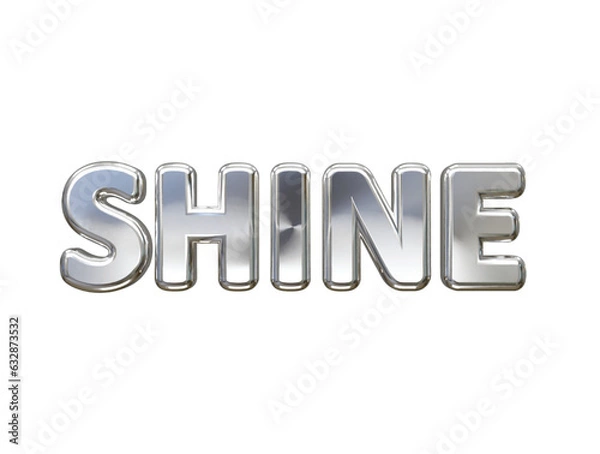 Obraz Shine text effect vector transparent element