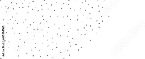 Obraz sparkling Christmas confetti falling isolated on white