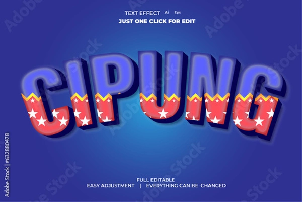 Fototapeta FREE EDITABLE TEXT EFFECT