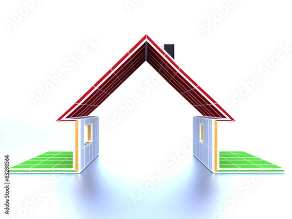 Obraz Silhouette eines Hauses