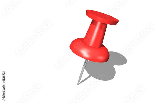 Fototapeta Red Push Pin