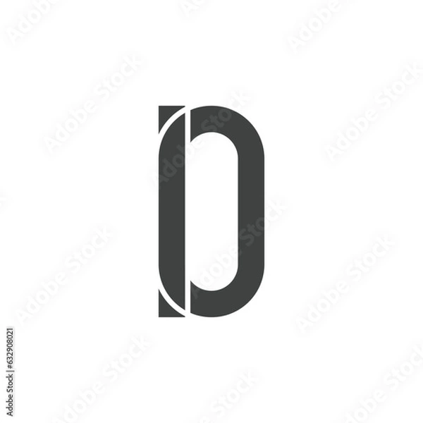 Obraz Initial alphabet letter D font icon
