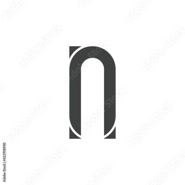 Obraz Initial alphabet letter N font icon