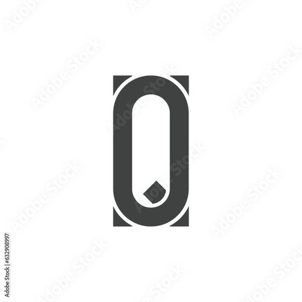 Obraz Initial alphabet letter Q font icon