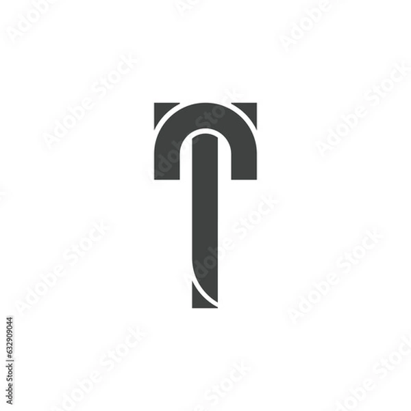 Obraz Initial alphabet letter T font icon