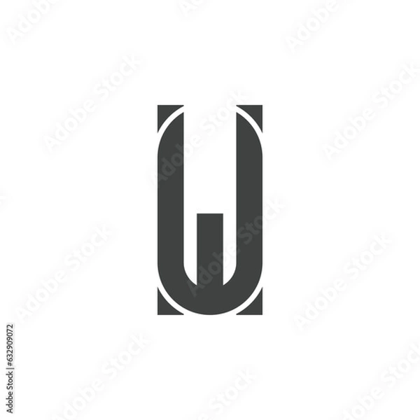 Obraz Initial alphabet letter W font icon