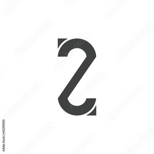 Fototapeta Initial alphabet letter Z font icon
