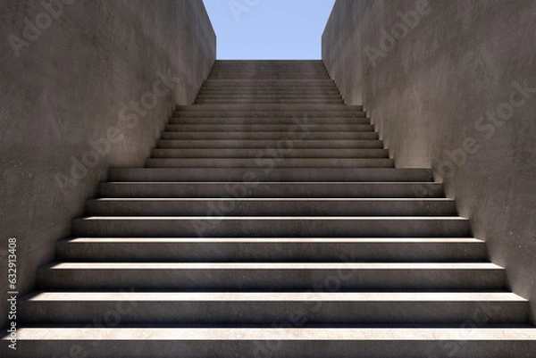 Obraz stair background image, 3D rendering
