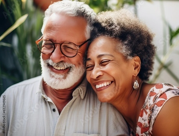 Fototapeta Loving mature couple, generative ai