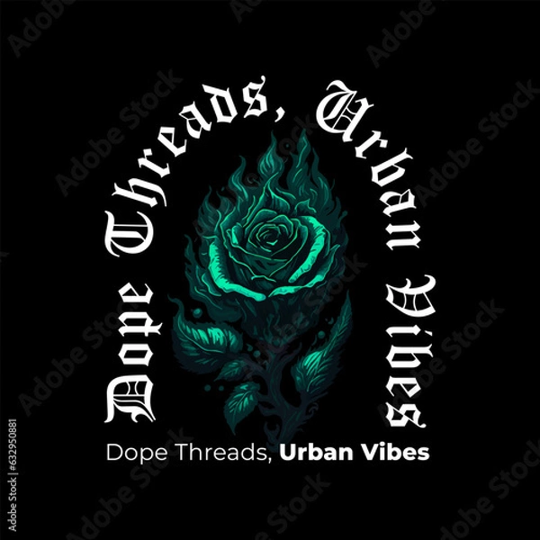 Obraz Streetwear, Urban Style, Hip Hop, Text Slogan. Vector Pattern Design. for Screen Printing T-shirts, Jackets, Or Posters.	