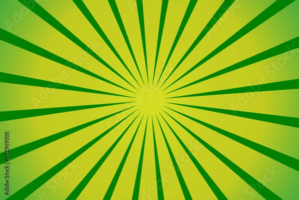 Fototapeta Abstract vector geometric background with randomly scattered shiny green circular lines	