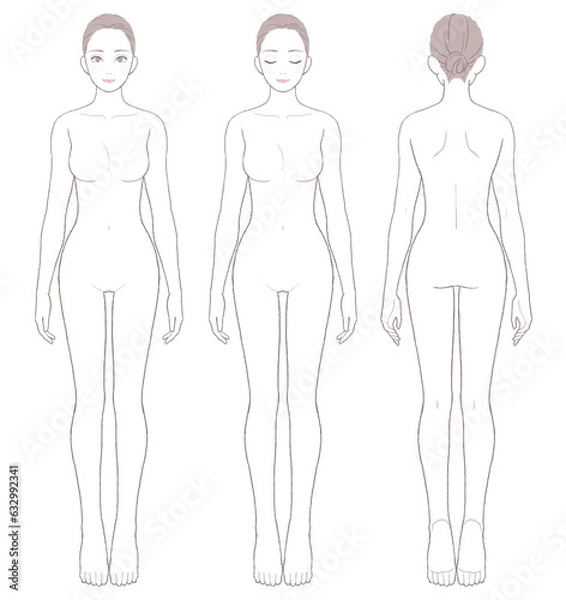 Obraz 美意識の高い女性全身　セット