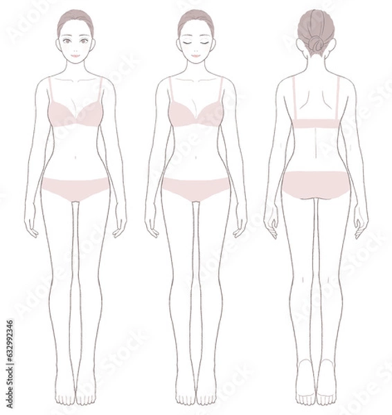 Obraz 美意識の高い女性全身　セット