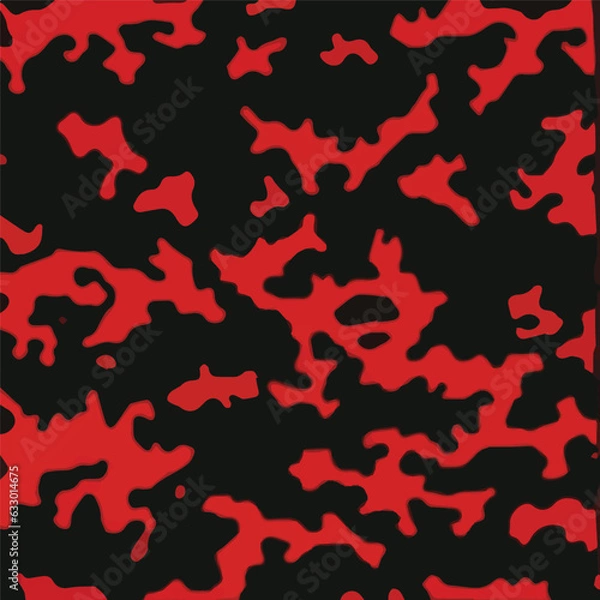 Fototapeta Camouflage seamless pattern. Trendy style camo, repeat print. Vector illustration. Khaki texture, perfect for military army design.