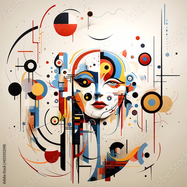 Fototapeta Abstract portrait of a young girl