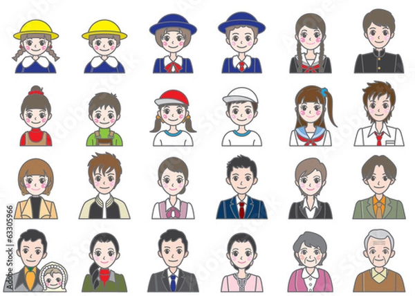 Fototapeta いろいろな人々 / 顔