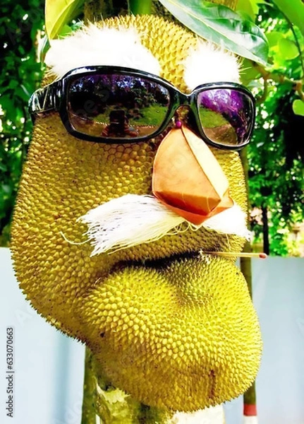 Obraz A fruit with sunglasses and a mustache