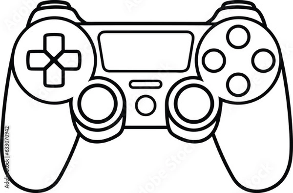 Fototapeta Video game controller vector illustration for t-shirt design