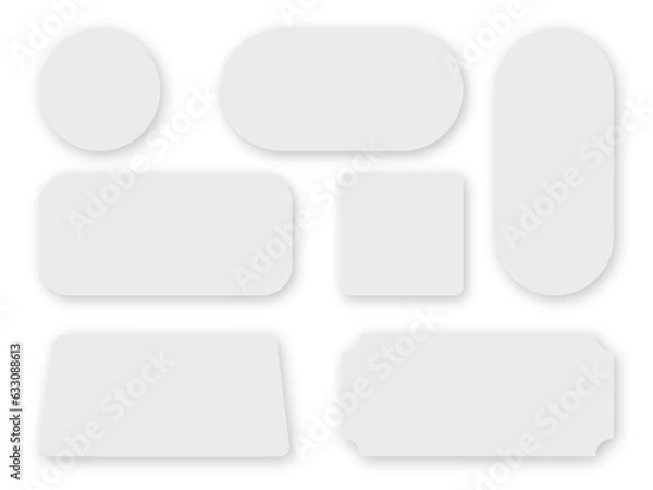 Fototapeta Quote icons set with realistic shadow isolated on transparent background. Social media icons.