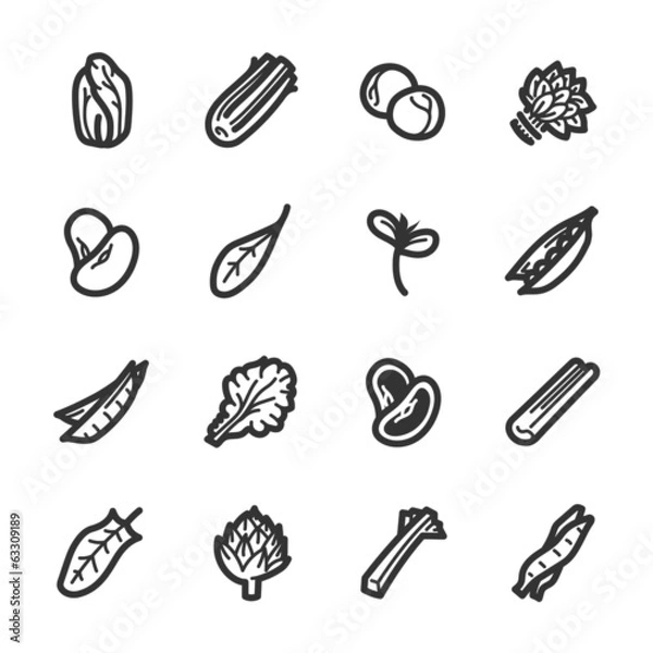 Obraz Vegetables icons – Bazza series