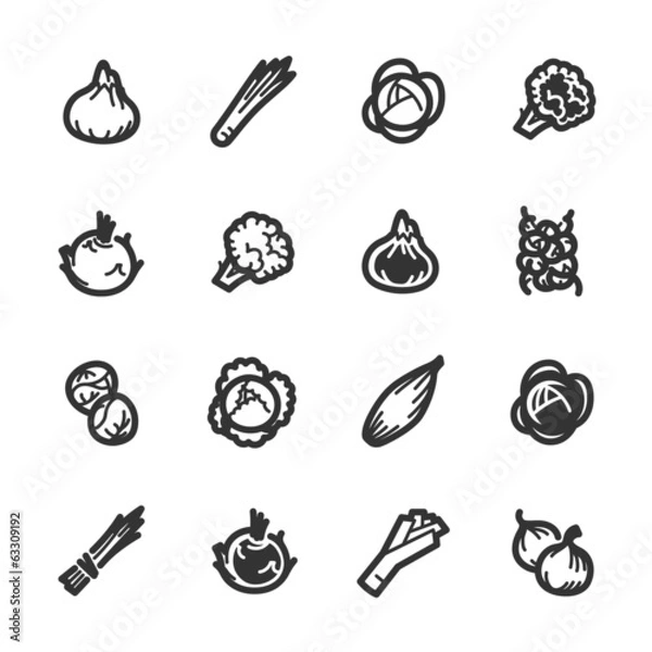 Obraz Vegetables icons – Bazza series