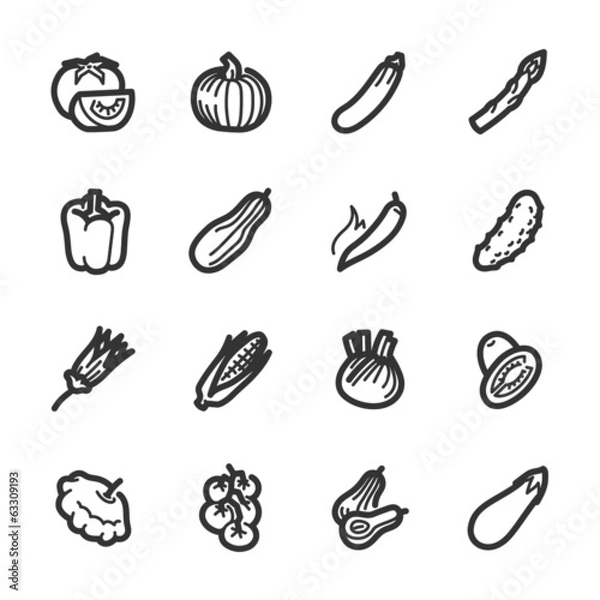 Obraz Vegetables icons – Bazza series