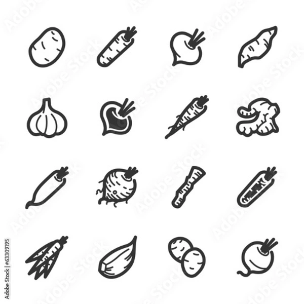 Obraz Vegetables icons – Bazza series