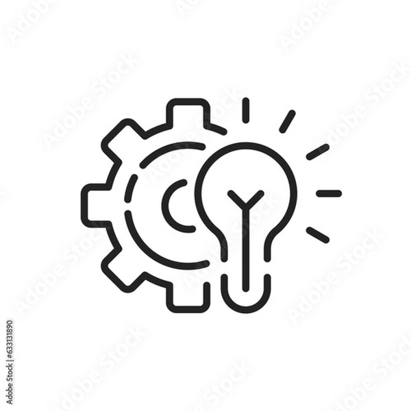 Fototapeta thin line tech industry icon for technology process