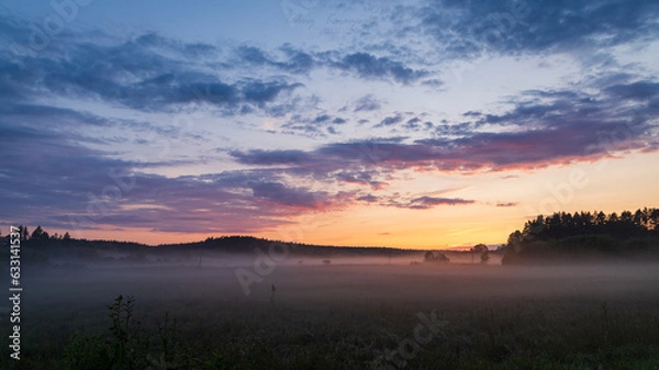 Obraz zachód nad rzeką Słoja