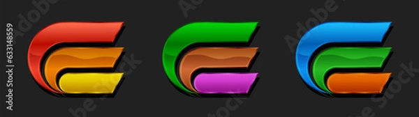 Obraz Creative concept business logotype, Circle Logo abstract vector design element template, Vector illustration