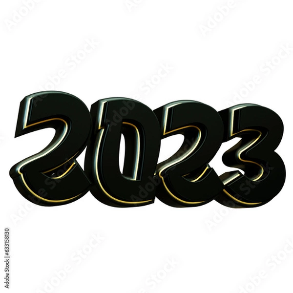 Fototapeta 3d render number font japanese black