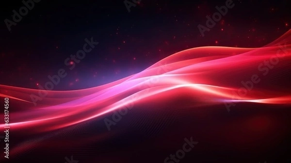 Fototapeta 
Abstract futuristic background with red glowing neon moving high speed wave lines and bokeh lights. Data transfer concept Fantastic wallpaper,