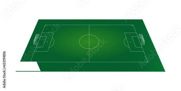 Fototapeta Football or soccer field with horizontal view