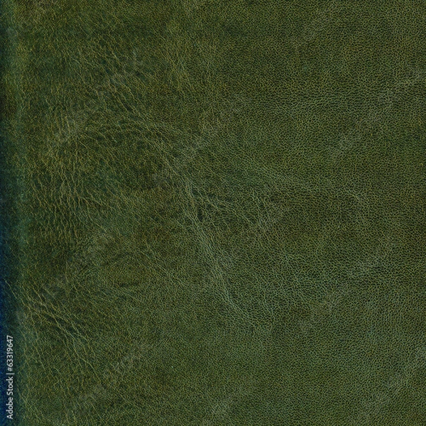Fototapeta old worn green  leather
