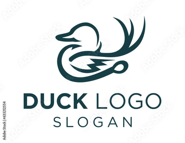 Fototapeta Logo about Duck on a white background. created using the CorelDraw application.