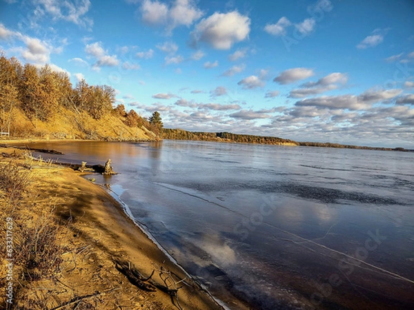 Obraz river in autumn