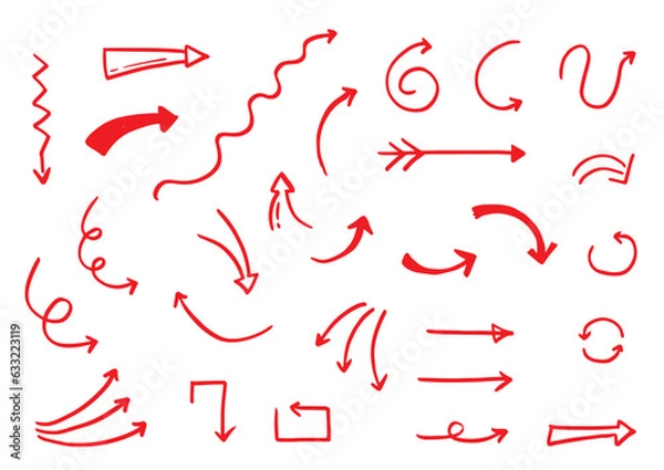 Fototapeta 싸인펜 드로잉_화살표-02