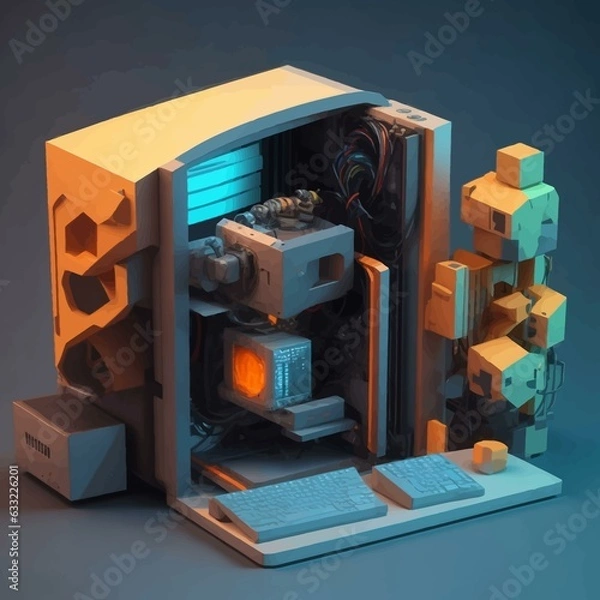 Fototapeta 3D Computer Design For Any work