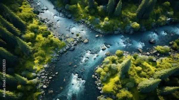 Fototapeta 
Top view of nature, hyper realistic, 8k, qhd,