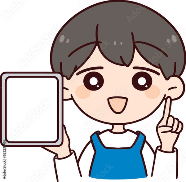 Fototapeta タブレットを持った笑顔の主夫