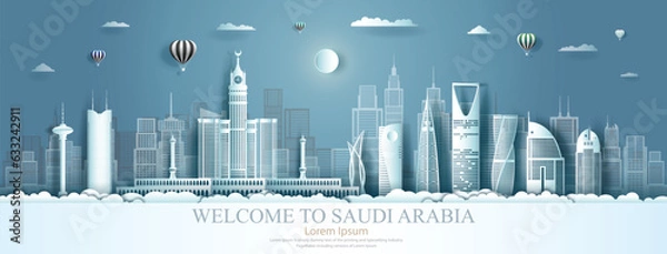 Obraz Saudi Arabia Landmark with Architecture Background
