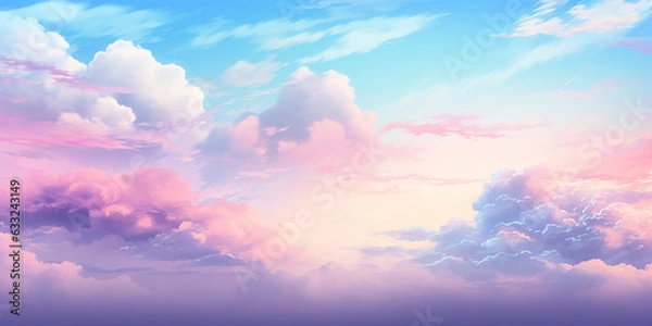 Fototapeta Generate a cloud texture with layers, soft edges, and varying opacities.