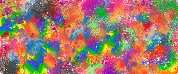 Obraz Rainbow coloured watercolour texture background 