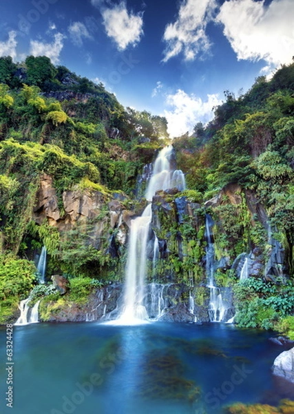 Obraz Miejsce dorzecza Aigrettes, Saint-Gilles.