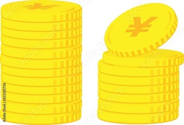 Fototapeta 積み重ねたコイン