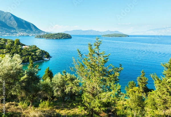 Obraz Lefkada coast summer landscape (Greece)